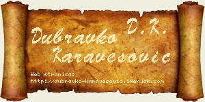 Dubravko Karavesović vizit kartica